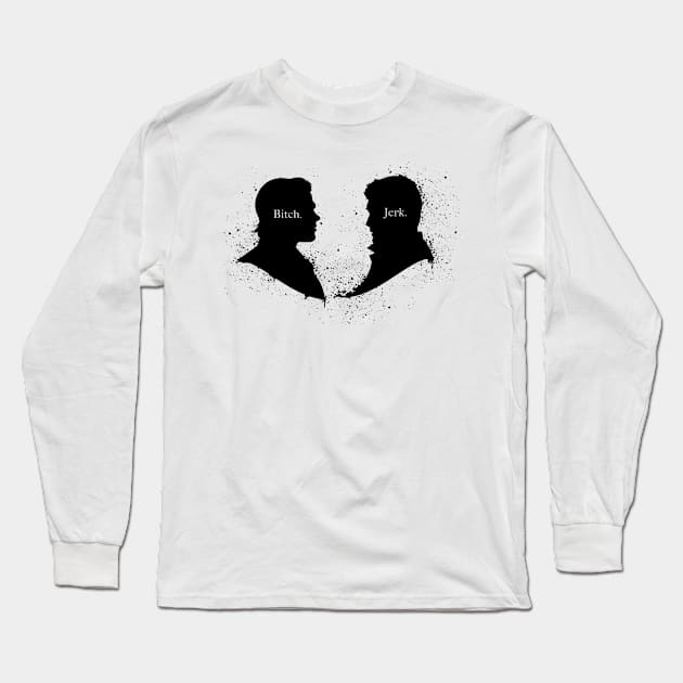 Bitch & Jerk Long Sleeve T-Shirt by mannypdesign